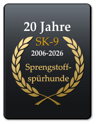 20 Jahre SK-9  2006-2026 Sprengstoff-spürhunde Sprengstoff-spürhunde