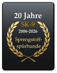 20 Jahre SK-9  2006-2026 Sprengstoff-spürhunde Sprengstoff-spürhunde